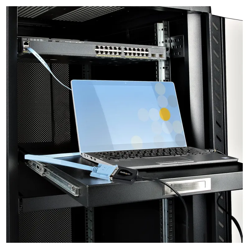 Adaptador StarTech.com - USB-A a Serial - 90cm - Negro - 1P3FPC-USB-SERIAL