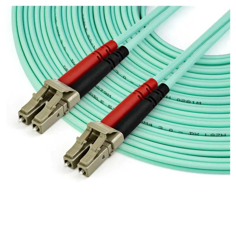 Cable de Fibra Óptica StarTech.com - LC - Dúplex - Multimodo - 10M - Aguamarina - 450FBLCLC10