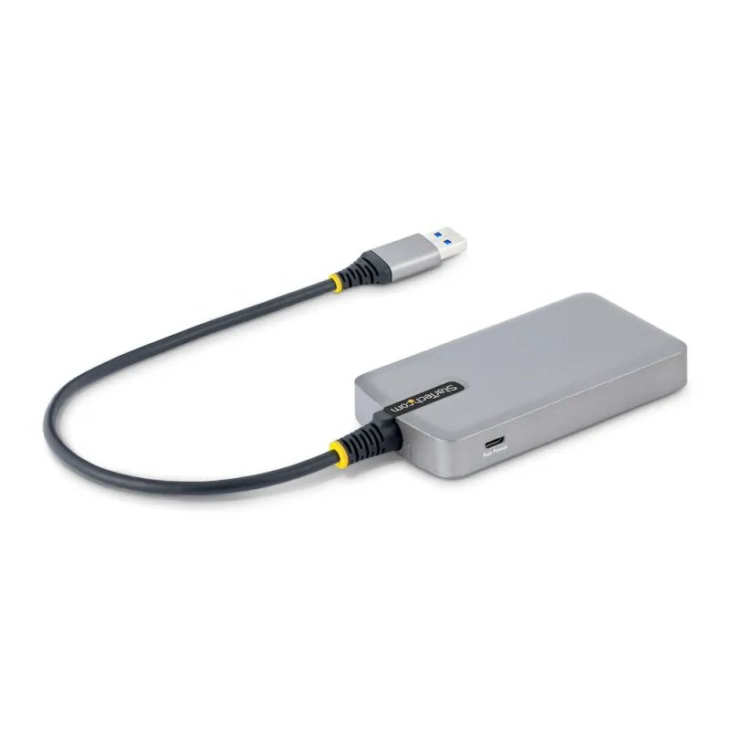 Hub USB StarTech.com 5G3AGBB-USB-A-HUB - USB-A a 3x USB 3.0 - Ethernet - Gris - 5G3AGBB-USB-A-HUB