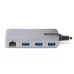 Hub USB StarTech.com 5G3AGBB-USB-A-HUB - USB-A a 3x USB 3.0 - Ethernet - Gris - 5G3AGBB-USB-A-HUB
