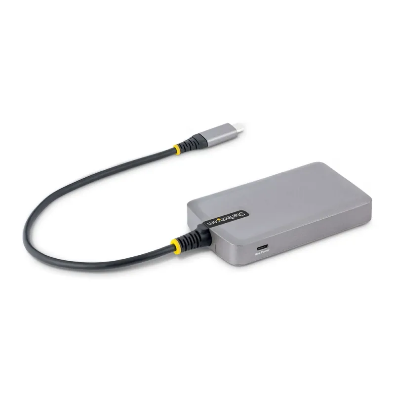 Hub USB StarTech.com 5G3AGBB-USB-C-HUB - USB-C a 3x USB 3.0 - Ethernet - Gris - 5G3AGBB-USB-C-HUB