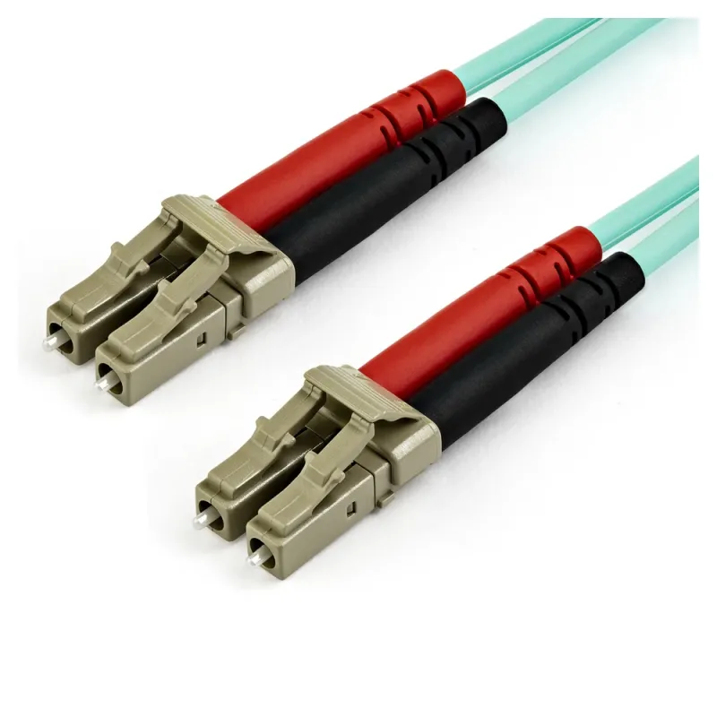 Cable de Fibra Óptica StarTech.com - LC - Dúplex - Multimodo - 10M - Aguamarina - 450FBLCLC10