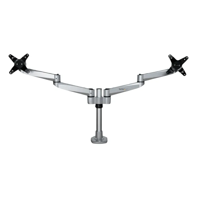 Soporte StarTech.com ARMDUALPS - Hasta 27" - Soporta 10Kg - Para 2 Monitores - Negro - ARMDUALPS