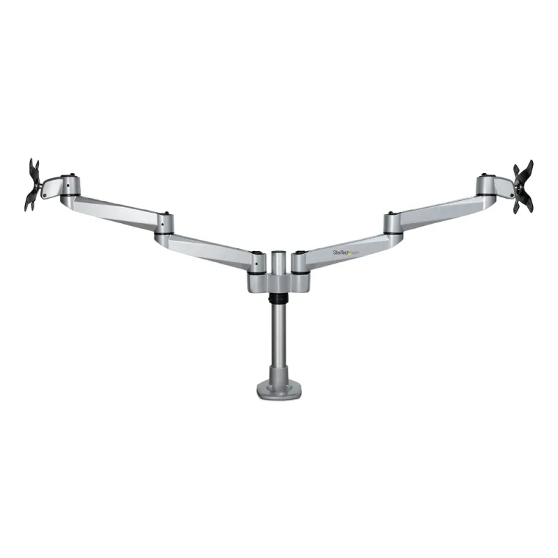 Soporte StarTech.com ARMDUALPS - Hasta 27" - Soporta 10Kg - Para 2 Monitores - Negro - ARMDUALPS