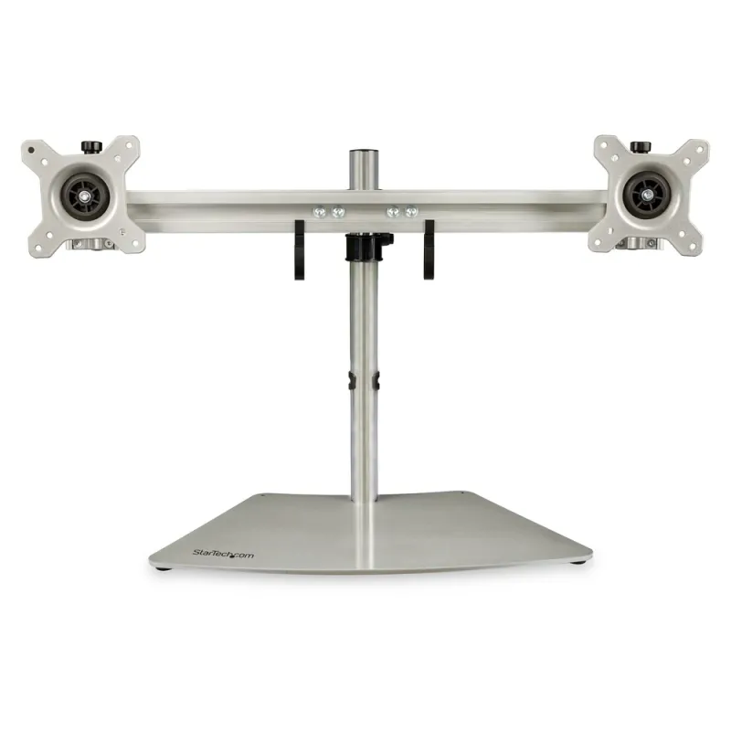 Soporte StarTech.com ARMDUOSS - Para 2 Monitores - Horizontal - Hasta 24" - Para Escritorio - Plata - ARMDUOSS