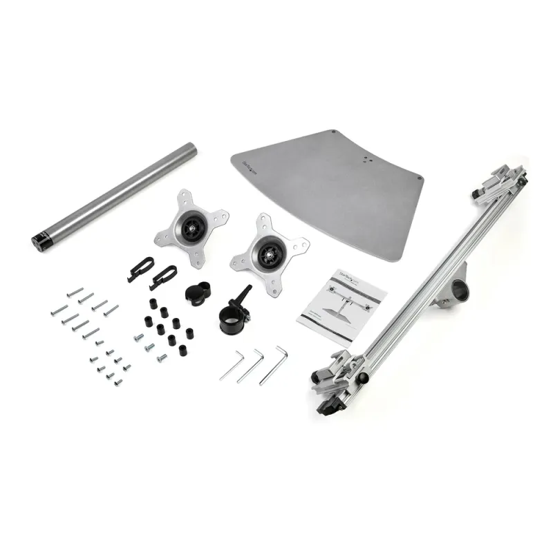 Soporte StarTech.com ARMDUOSS - Para 2 Monitores - Horizontal - Hasta 24" - Para Escritorio - Plata - ARMDUOSS