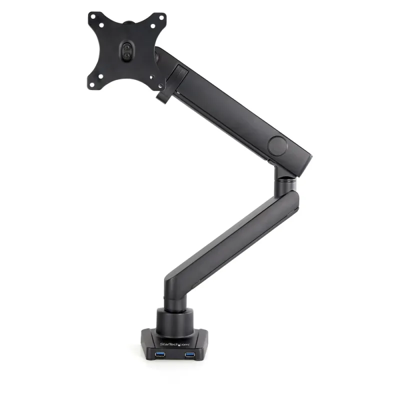 Soporte StarTech.com ARMSLIM2USB3 - 17" a 34" - Soporta 8Kg - 2 Puertos USB 3.0 - De Escritorio - Para Monitor - ARMSLIM2USB3