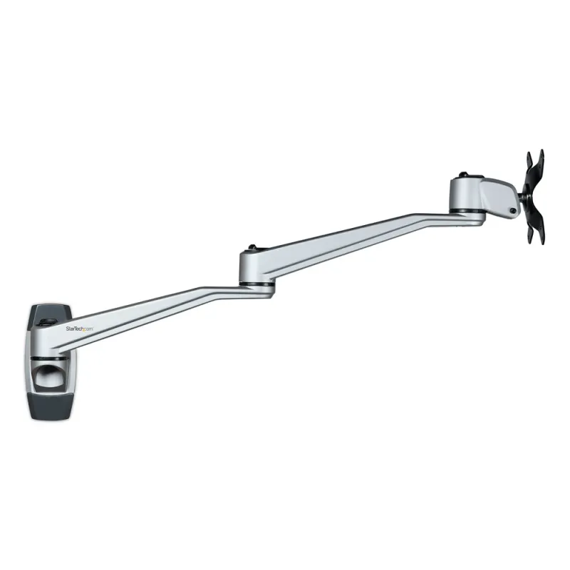 Soporte de Pared StarTech.com ARMWALLDSLP - 13" a 30" - Soporta 14kg - Para Monitor - Brazo Doble Giro - Extiende 52 cm - ARMWALLDSLP