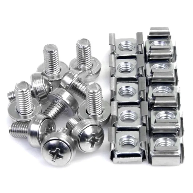 Kit StarTech.com - 50 Tornillos y Tuercas Enjauladas M6 - CABSCREWM6