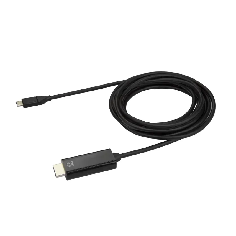 Cable Adaptador StarTech.com CDP2HD3MBNL - 3m - USB-C a HDMI - 4K - Negro - CDP2HD3MBNL