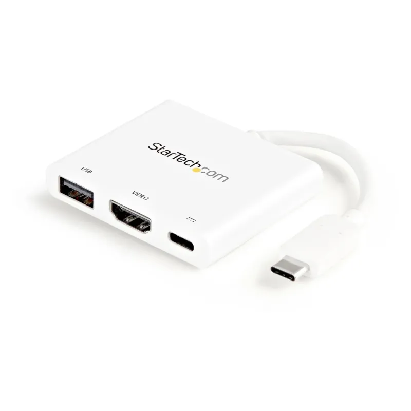Convertidor de Vídeo StarTech.com - USB-C - HDMI 4K - USB A - Blanco - CDP2HDUACPW