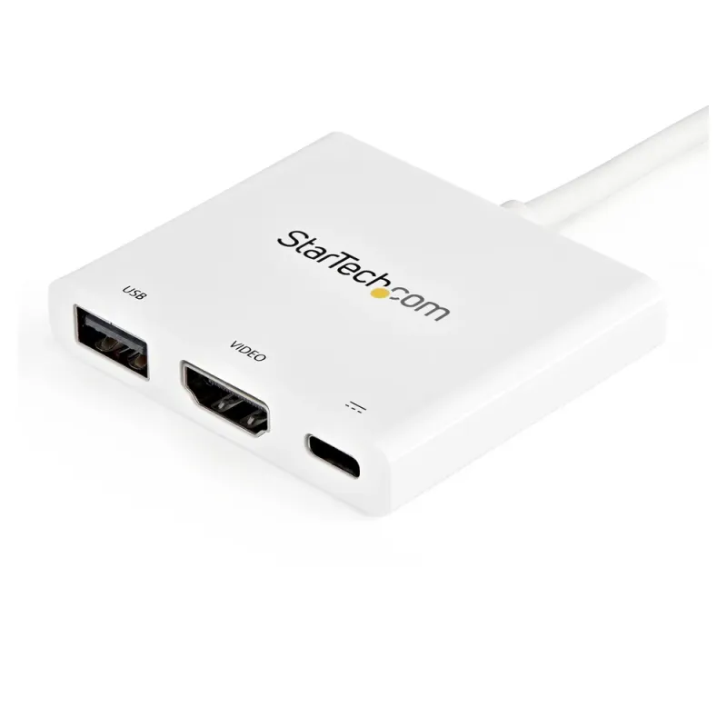 Convertidor de Vídeo StarTech.com - USB-C - HDMI 4K - USB A - Blanco - CDP2HDUACPW