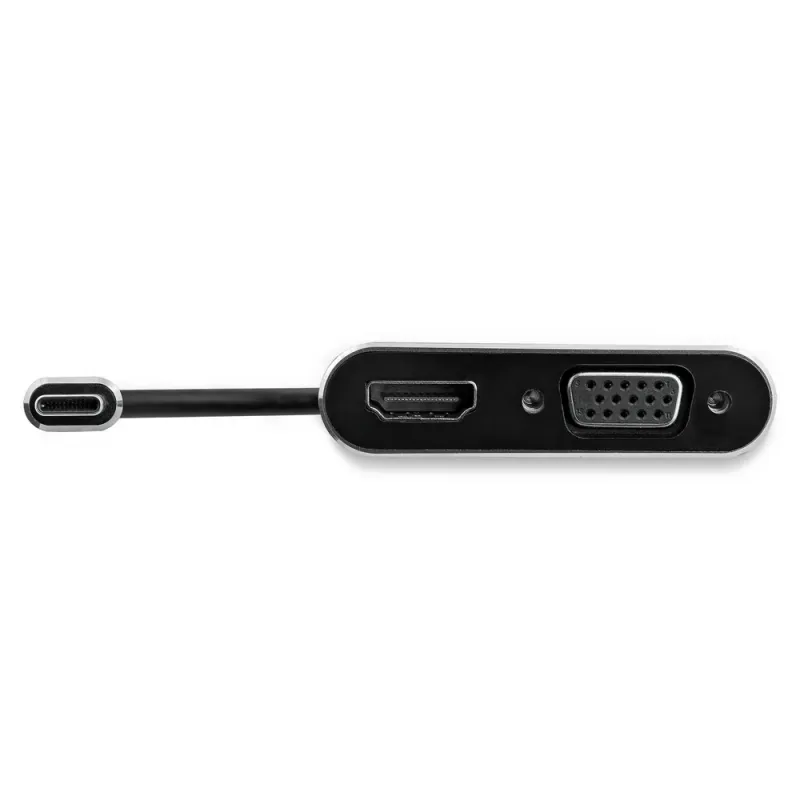 Adaptador StarTech.com CDP2HDVGA - USB-C a VGA y HDMI - Gris Espacial - CDP2HDVGA