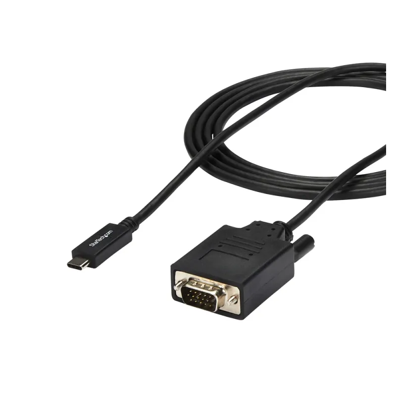 Cable Convertidor StarTech.com - USB-C a VGA - 2M - 1920x1200 - CDP2VGAMM2MB