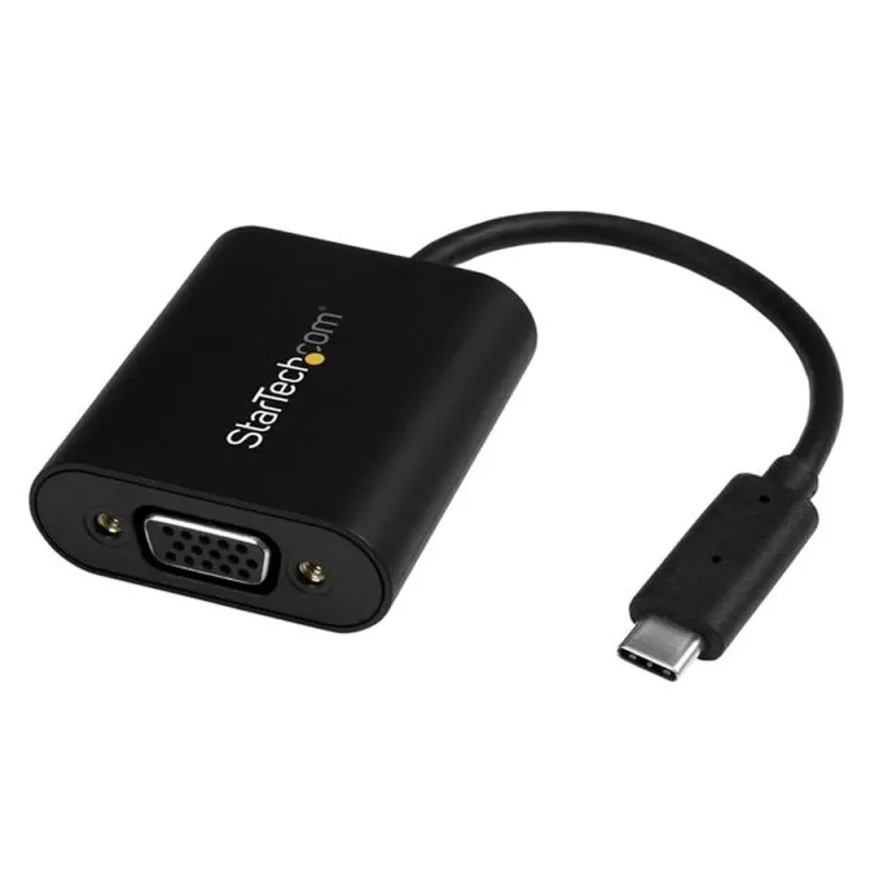 Convertidor StarTech.com CDP2VGASA - USB C a VGA - Negro - CDP2VGASA
