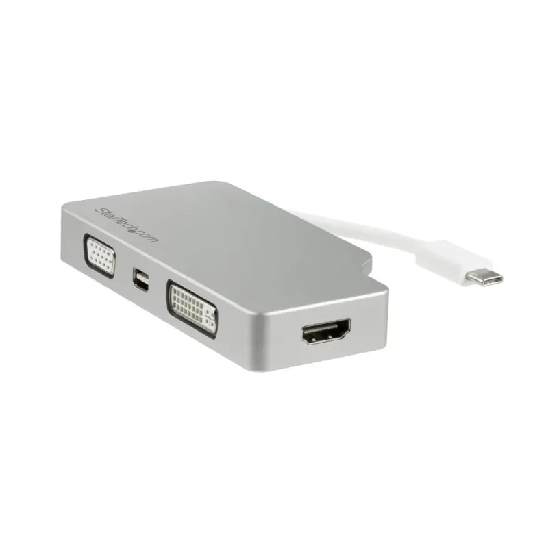 Convertidor StarTech.com - Conecta USB-C a VGA DVI HDMI o Mini Dispayport 4k - CDPVGDVHDMDP