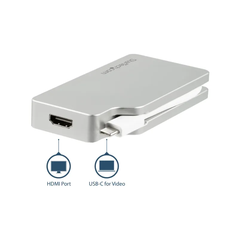 Convertidor StarTech.com - Conecta USB-C a VGA DVI HDMI o Mini Dispayport 4k - CDPVGDVHDMDP