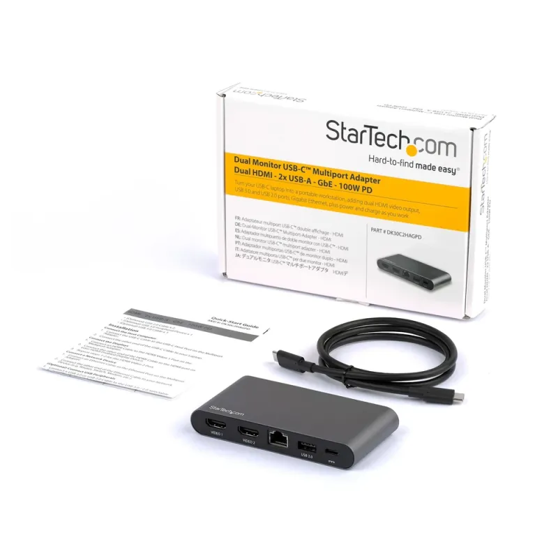 Docking Station StarTech.com USB Tipo C de Video Doble HDMI - Windows Pd - DK30C2HAGPD