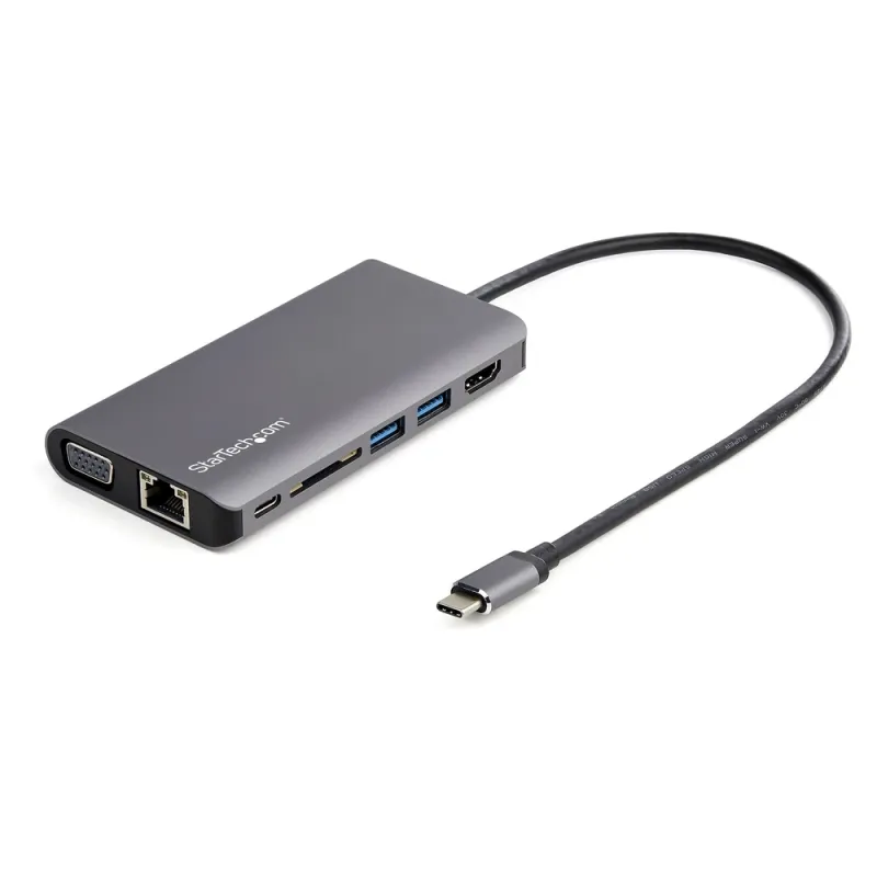 Docking Station StarTech.com - USB-C - HDMI - VGA - RJ-45 - SD - 3.5mm - USB - Macho/Hembra - DKT30CHVAUSP