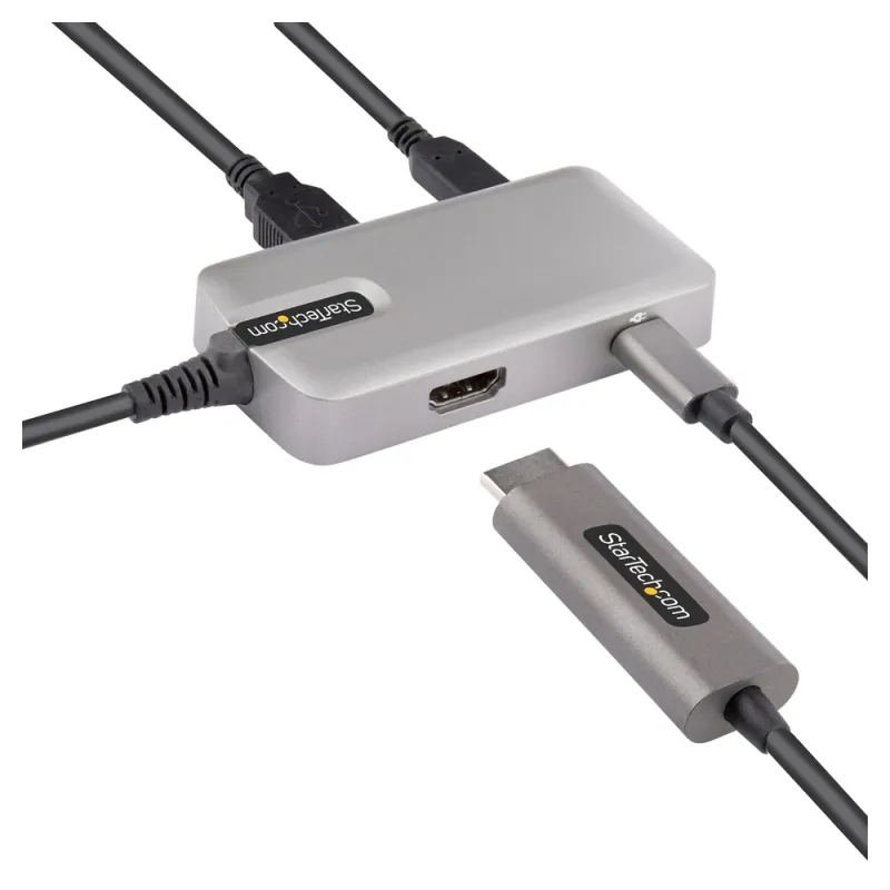 Adaptador StarTech.com DKT31CHPD3 - USB-C a HDMI/ USB 3.2/ PD 100W - Cable 25cm - DKT31CHPD3