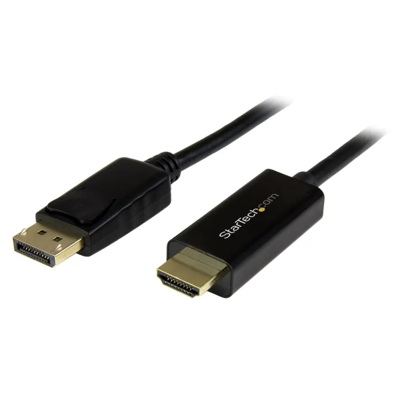 Cable Adaptador de Vídeo StarTech.com - DisplayPort a HDMI - 2m - Ultra HD 4K - Negro - DP2HDMM2MB