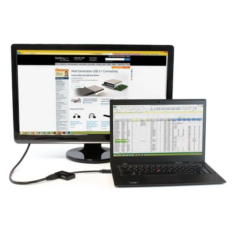 Convertidor de Vídeo StarTech.com - DisplayPort a HDMI/VGA - Negro - DP2HDVGA