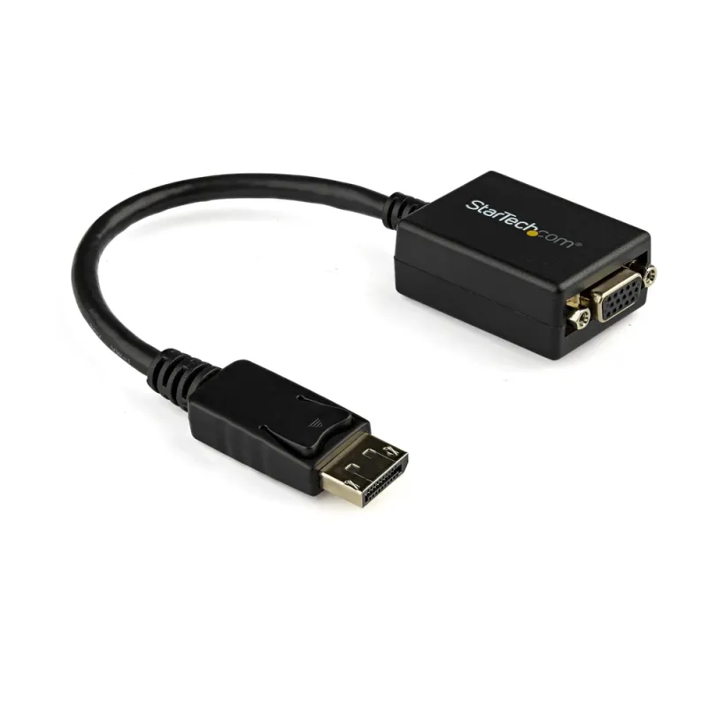 Convertidor StarTech.com DP2VGA2 - DisplayPort Macho a VGA Hembra - Negro - DP2VGA2