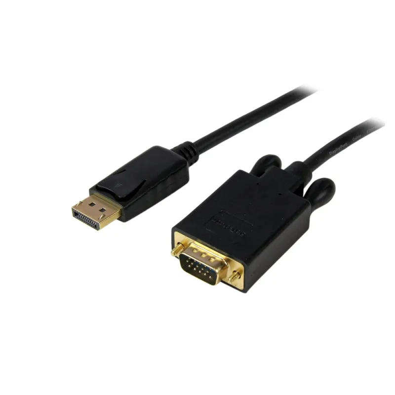 Cable Adaptador de Vídeo StarTech.com - Conecta DisplayPort a VGA - 1.8m - Activo - Negro - DP2VGAMM6B