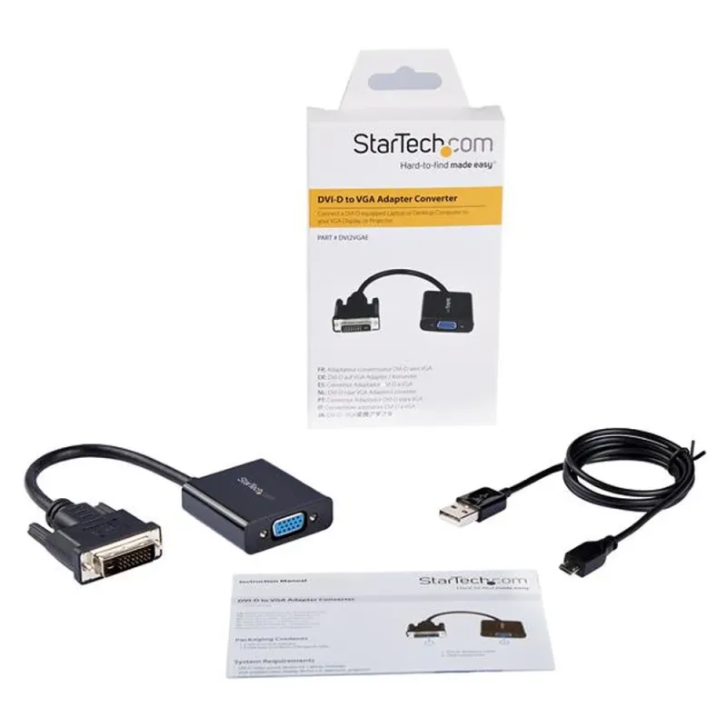 Convertidor StarTech.com - DVI-D a VGA - 1080p - 1920x1200 - DVI2VGAE