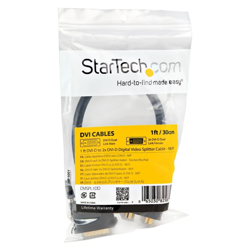 Divisor StarTech.com DVI-D de 2 Puertos - DVISPL1DD