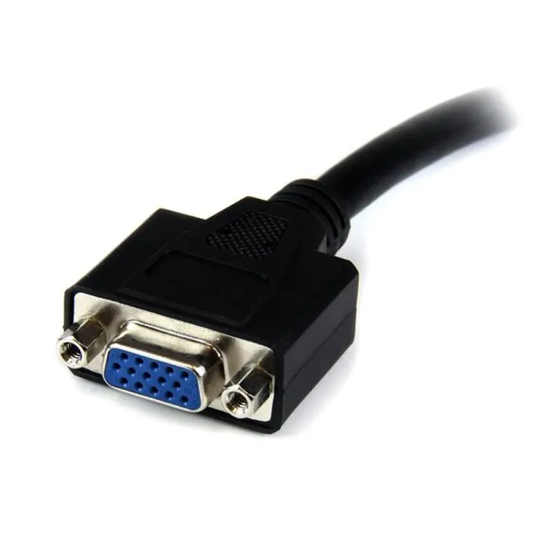 Adaptador Conversor StarTech.com - DVI-I a VGA - Macho a Hembra - 20cm - Negro - DVIVGAMF8IN