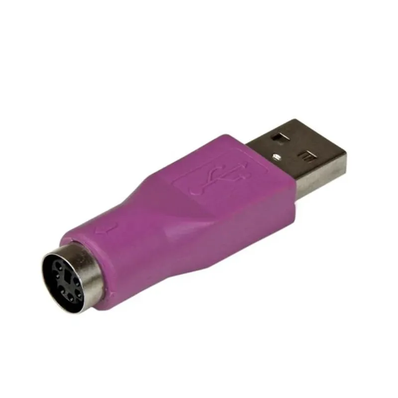 Adaptador de Teclado StarTech.com - PS/2 a USB - Hembra a Macho - Violeta - GC46MFKEY