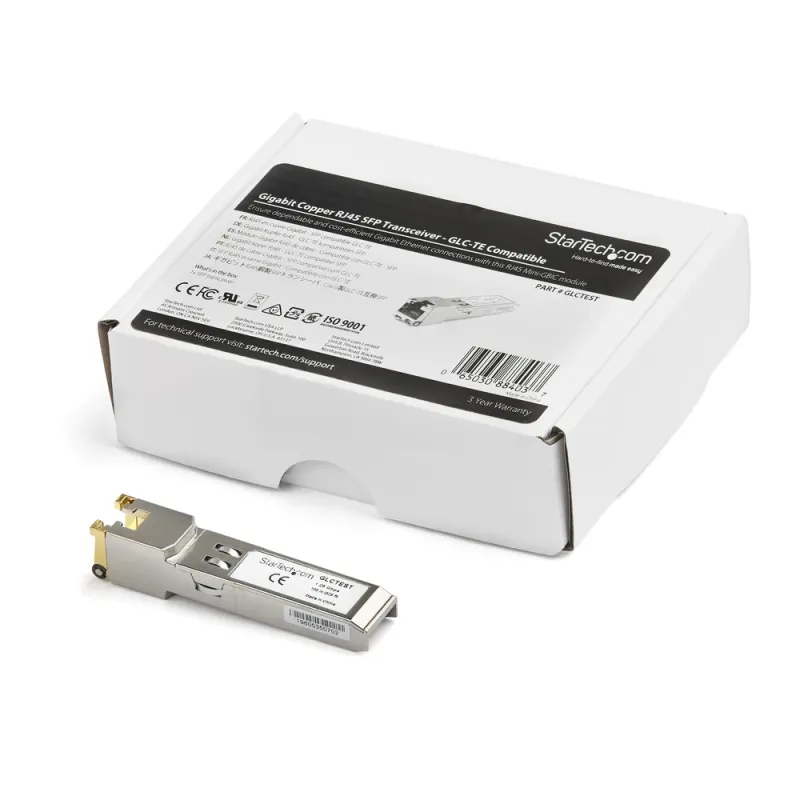 Transceptor StarTech.com SFP - RJ-45 - 1000BASE-T - GLCTEST