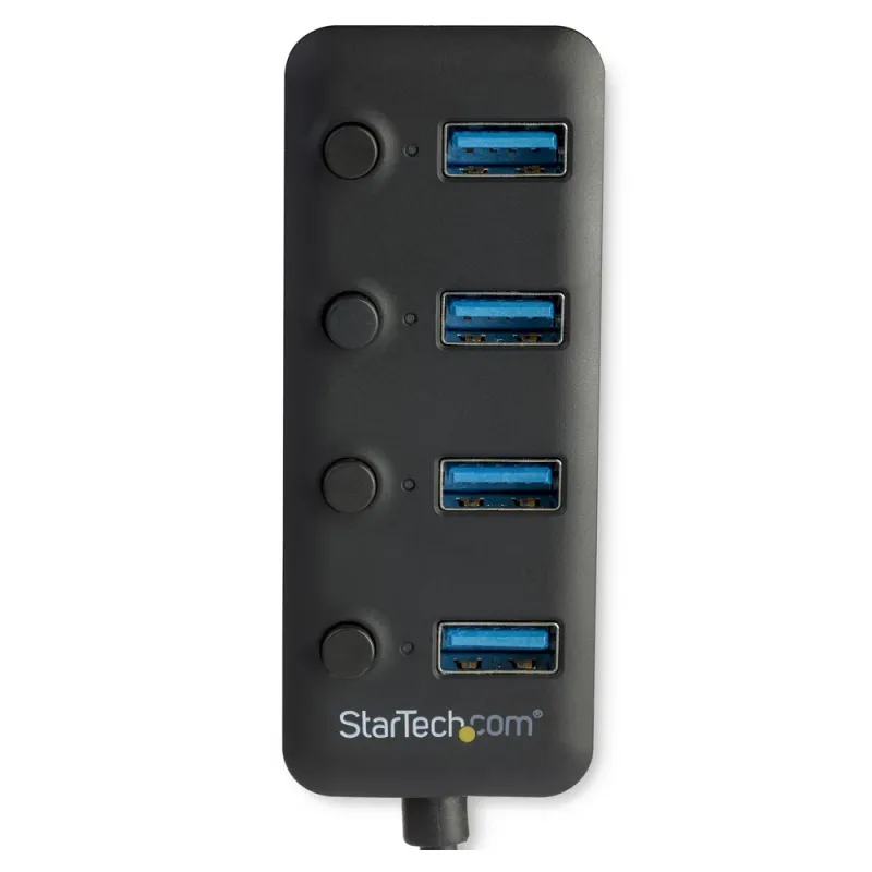 Hub USB 3.0 StarTech.com - 4 Puertos USB-a - Con Interruptores - HB30A4AIB