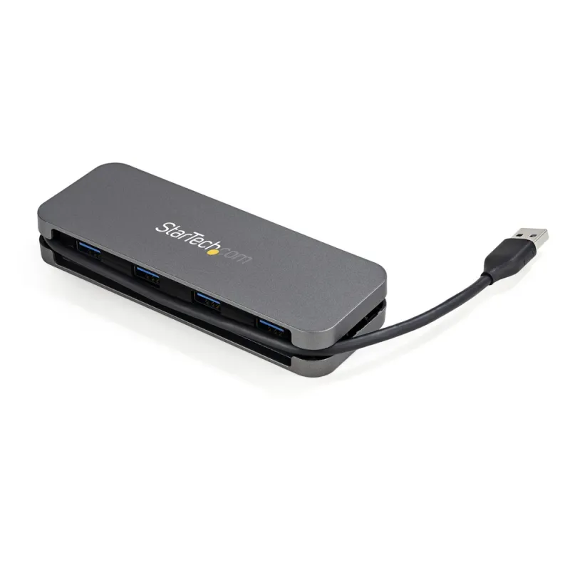 HUB USB 3.0 StarTech.com HB30AM4AB - 4 USB-A - Negro/Gris - HB30AM4AB