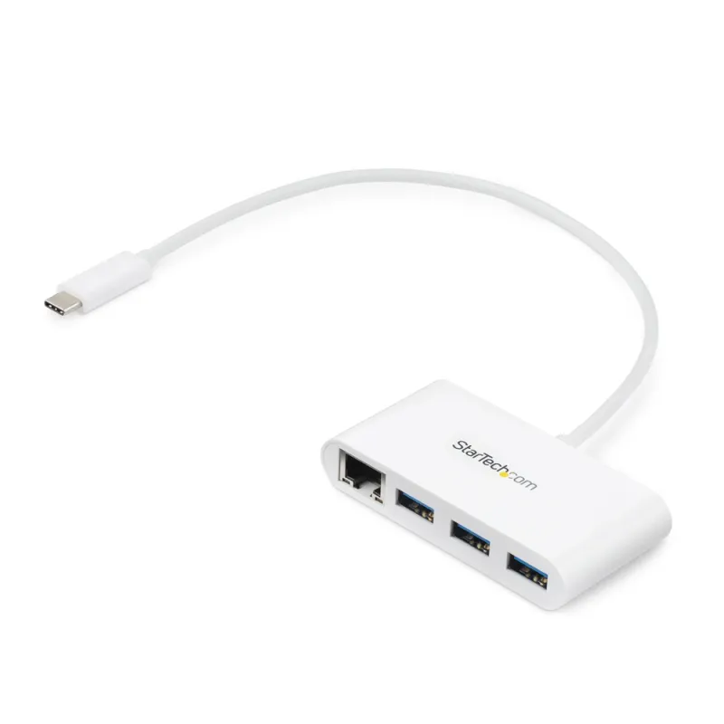 HUB USB StarTech.com HB30C3A1GEA - 3 USB 3.0 - 1 Ethernet - Blanco - HB30C3A1GEA