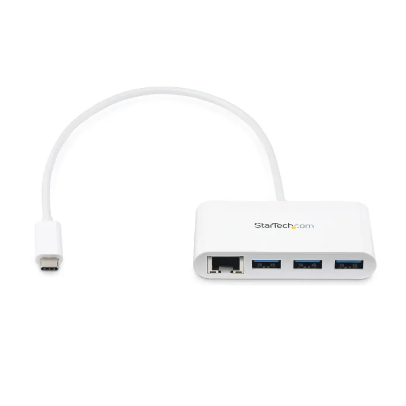 HUB USB StarTech.com HB30C3A1GEA - 3 USB 3.0 - 1 Ethernet - Blanco - HB30C3A1GEA