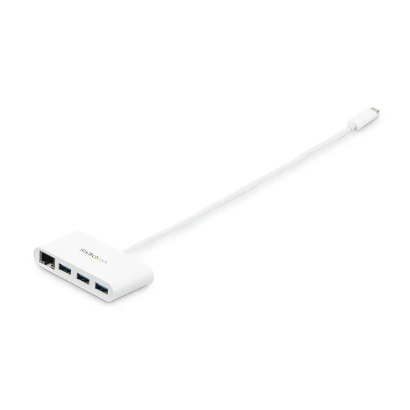 HUB USB StarTech.com HB30C3A1GEA - 3 USB 3.0 - 1 Ethernet - Blanco - HB30C3A1GEA