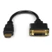 Adaptador StarTech.com - 20cm - HDMI a DVI - Cable Conversor de Vídeo - Negro - HDDVIMF8IN Adaptador StarTech.com - 20cm - HDMI a DVI - Cable Conversor de Vídeo - Negro - HDDVIMF8IN