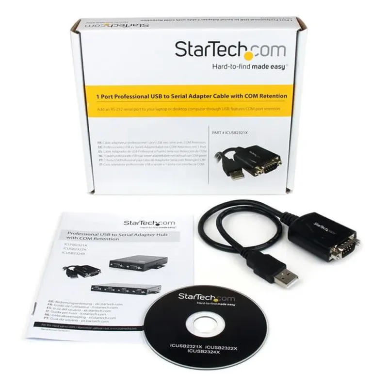 Cable Adaptador Profesional de USB a Puerto Serie con Retención de COM StarTech.com - ICUSB2321X