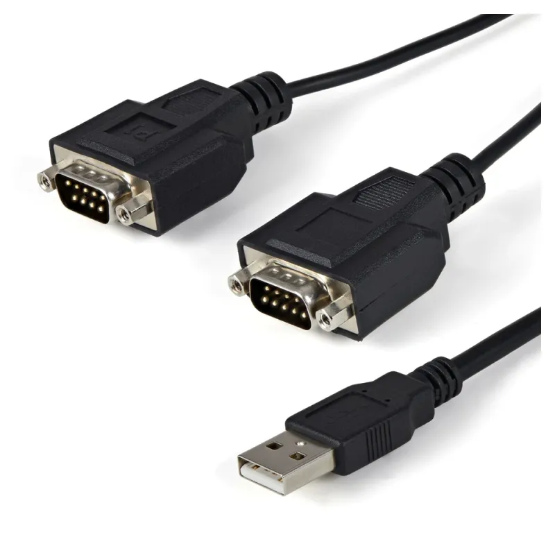 Cable Adaptador FTDI USB a Serie RS232 de 2 Puertos con Retención COM StarTech.com - ICUSB2322F