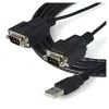 Cable Adaptador FTDI USB a Serie RS232 de 2 Puertos con Retención COM StarTech.com - ICUSB2322F