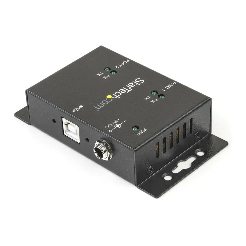 Hub Concentrador StarTech.com - USB - 2 Puertos de Pared - DIN - Negro - ICUSB2322I