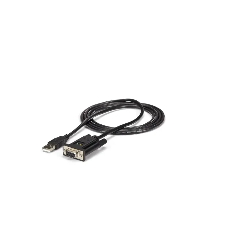 Cable StarTech.com de 1m Adaptador de 1 Puerto USB a Modem Nulo Null Serial DB9 RS232 DCE con FTDI - ICUSB232FTN