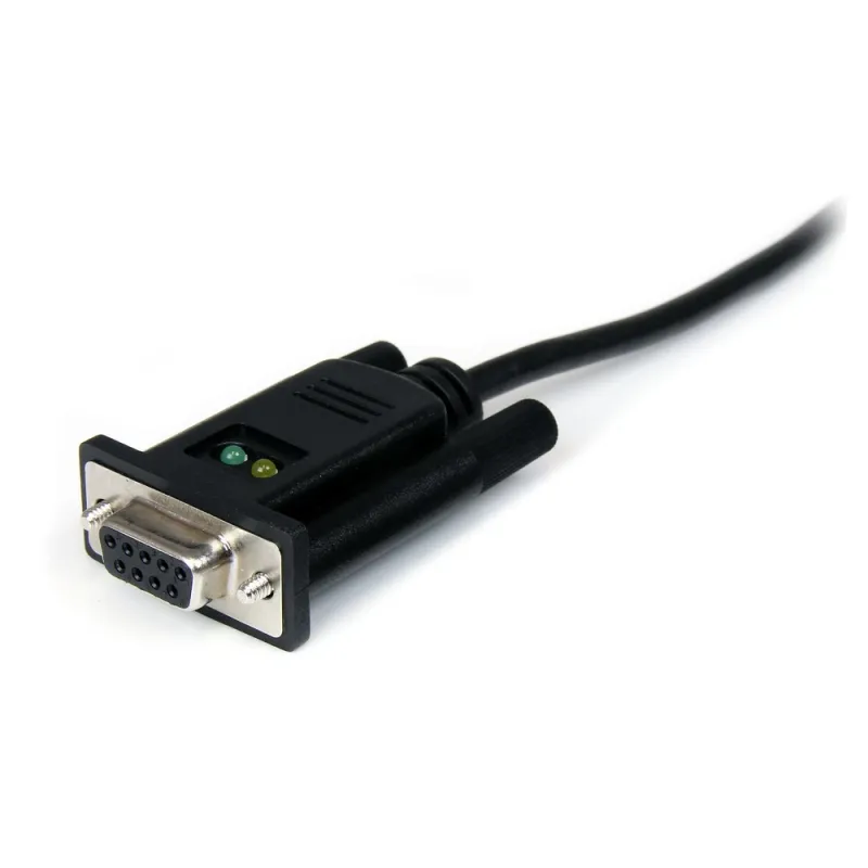 Cable StarTech.com de 1m Adaptador de 1 Puerto USB a Modem Nulo Null Serial DB9 RS232 DCE con FTDI - ICUSB232FTN