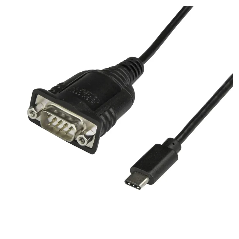 Adaptador USB StarTech.com - Tipo C a Serial D B9 RS232 - Retención - Negro - ICUSB232PROC