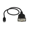 Adaptador USB StarTech.com - Tipo C a Serial D B9 RS232 - Retención - Negro - ICUSB232PROC