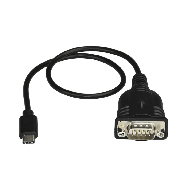 Adaptador USB StarTech.com - Tipo C a Serial D B9 RS232 - Retención - Negro - ICUSB232PROC