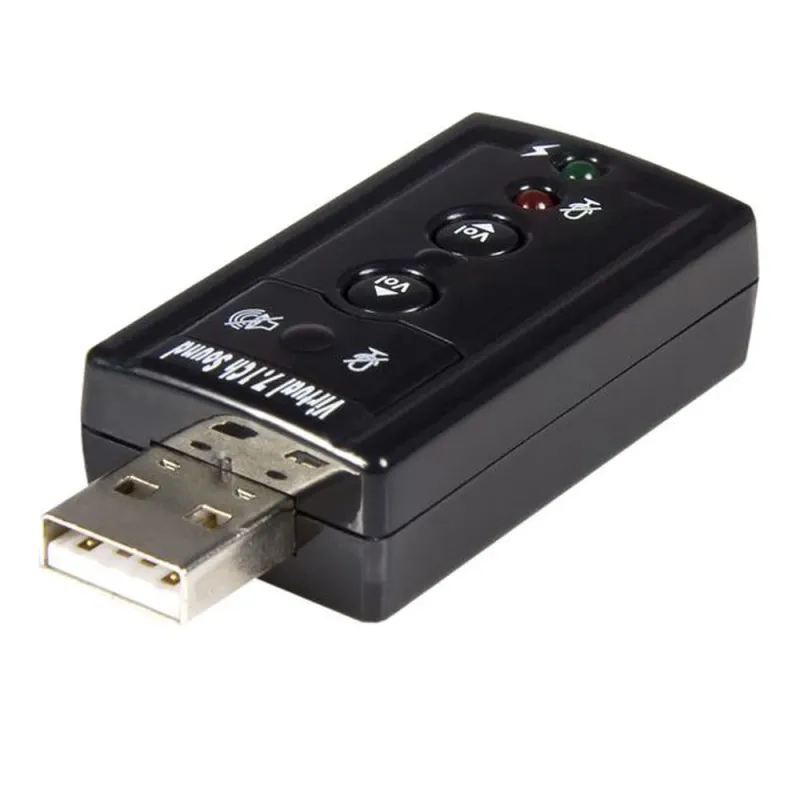 Adaptador de Tarjeta de Sonido StarTech.com - USB a Audio Estéreo 7.1 - Botones de control de volumen - ICUSBAUDIO7