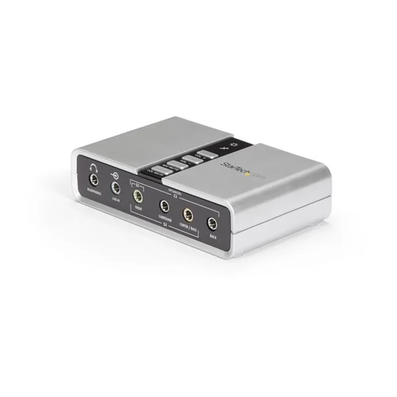 Tarjeta de Sonido StarTech.com - USB - Salidas de Audio 7.1 - Entrada S/PDIF Óptica - ICUSBAUDIO7D